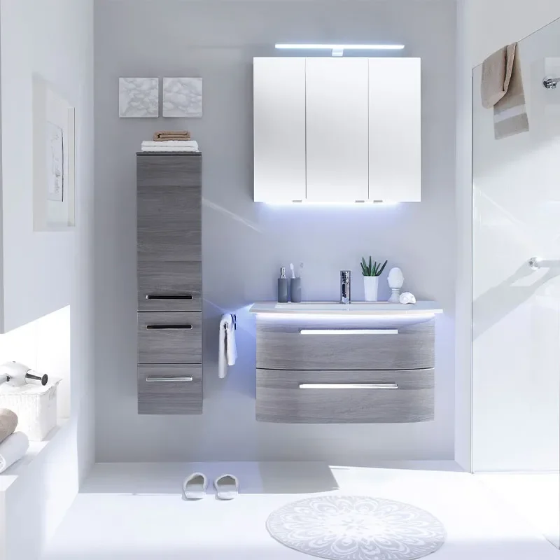 Contea Bathroom Wall Hung Vanity Unit 2 Drawers