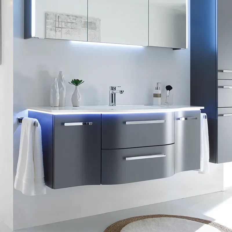 Contea Wall Hung Vanity Unit 2 Doors 2 Drawers