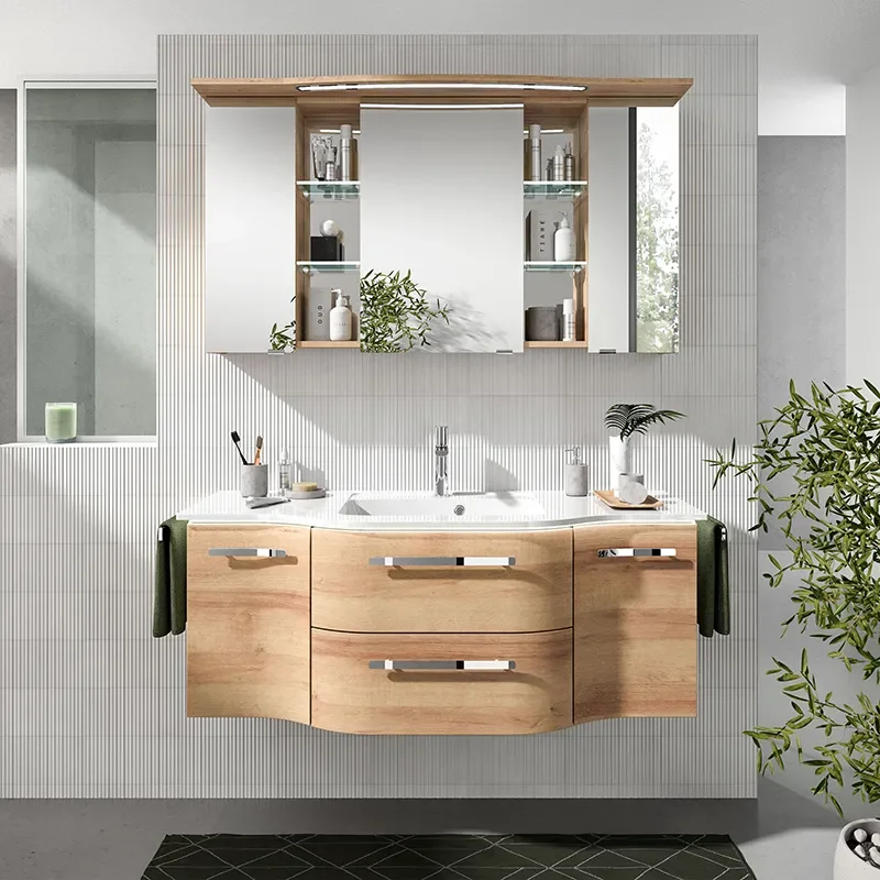 Contea Wall Hung Vanity Unit 2 Doors 2 Drawers