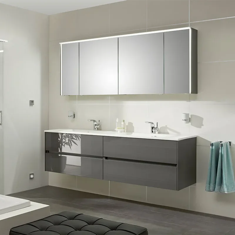 Solitaire 6010 1820 4 Drawer Double Basin Vanity Unit