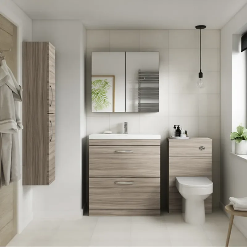 Atheana 800mm Freestanding 2-Draw Bathroom Vanity Unit With Basin (colour options)