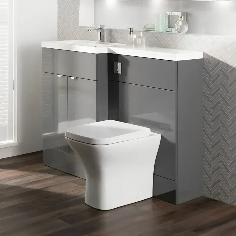 1200 Bathroom Combination Vanity and Toilet Unit and Basin (colour options)