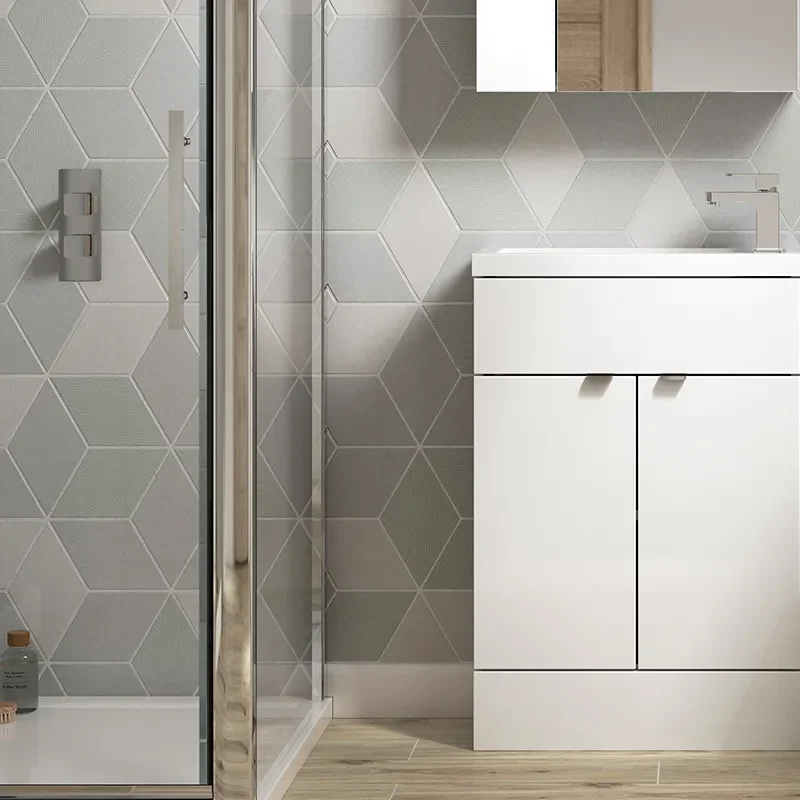 600mm Compact Slimline Vanity Unit & Basin
