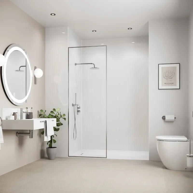 IDS ShowerWall Panels White Gloss