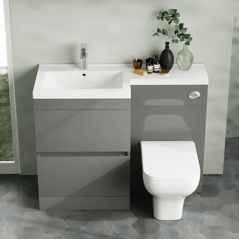 Extra Product Image For Pemberton 1100 Space Saving Ensuite Sink And Toilet Cabinet 1