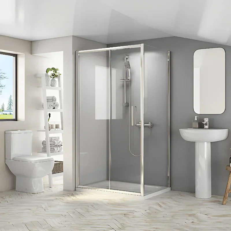 Radiant Reduced Height Shower Suite Slider Basin Pedestal Toilet