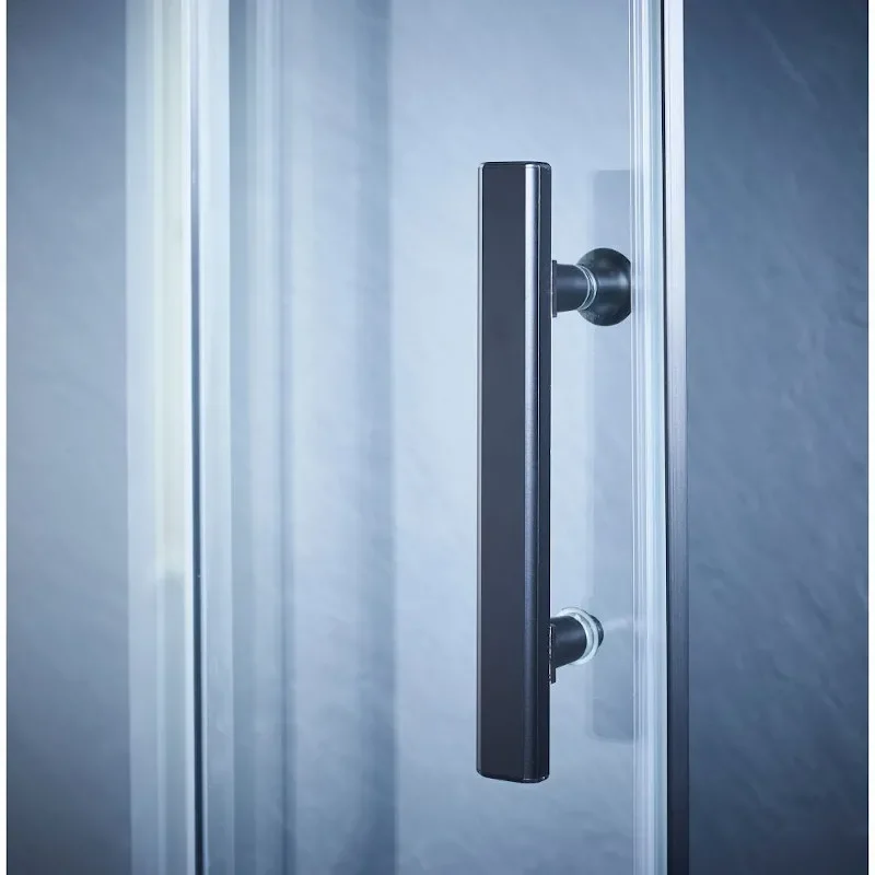 Bentley Black Offset Quadrant Shower Enclosure 800 HANDLE