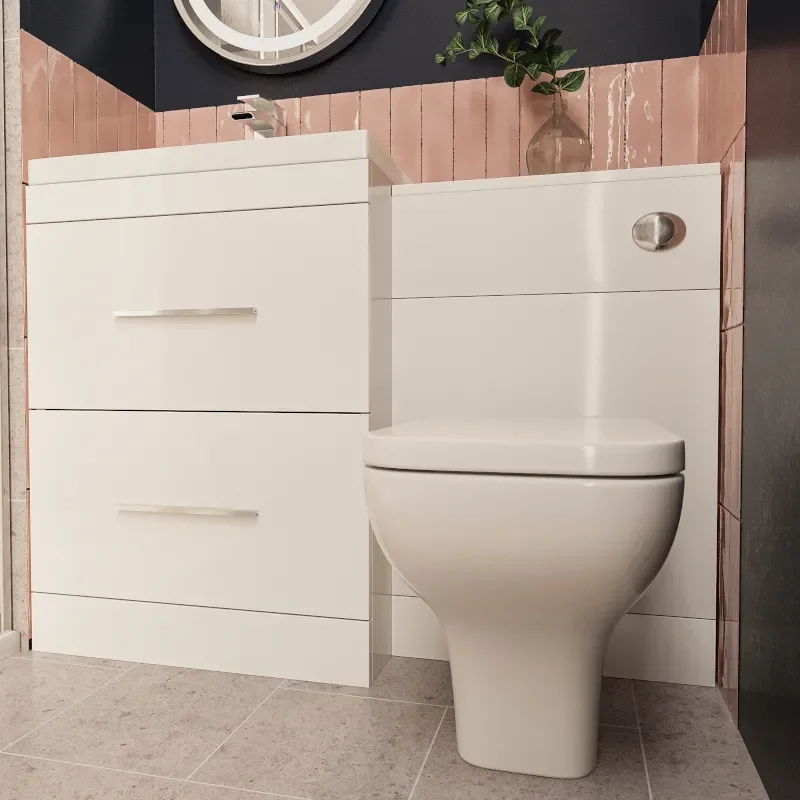 Vanity Unit with 2 draws and Back to wall Toilet