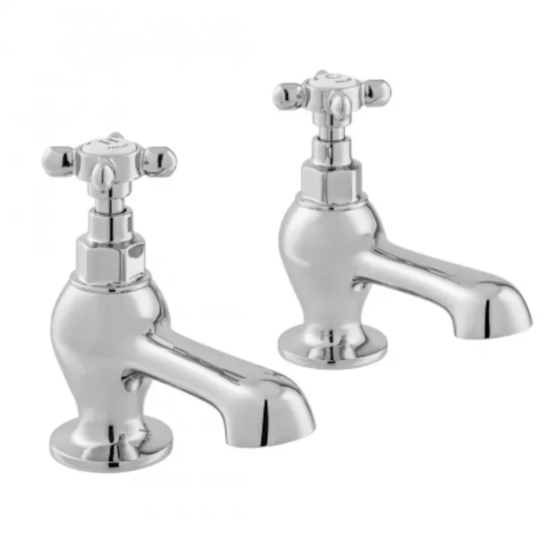 Axbridge Traditional Bath Pillar Taps Crosshead