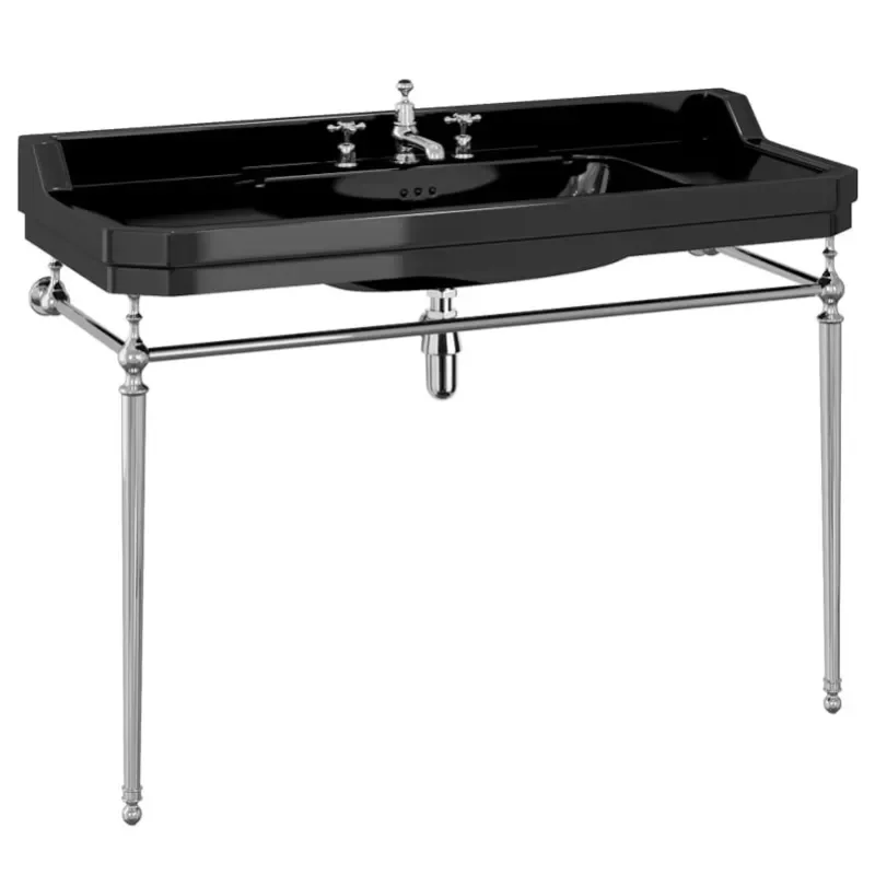 Burlington Traditional Jet Black Washbasin 1200 Large