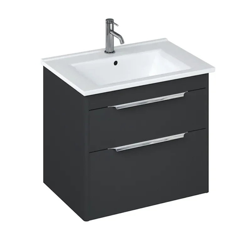 Britton Shoreditch Wall Hung 650mm Vanity Unit Grey