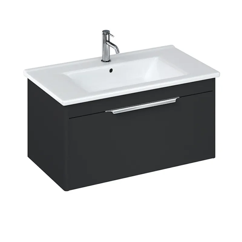 Britton Shoreditch Wall Hung 850mm Vanity Unit Grey