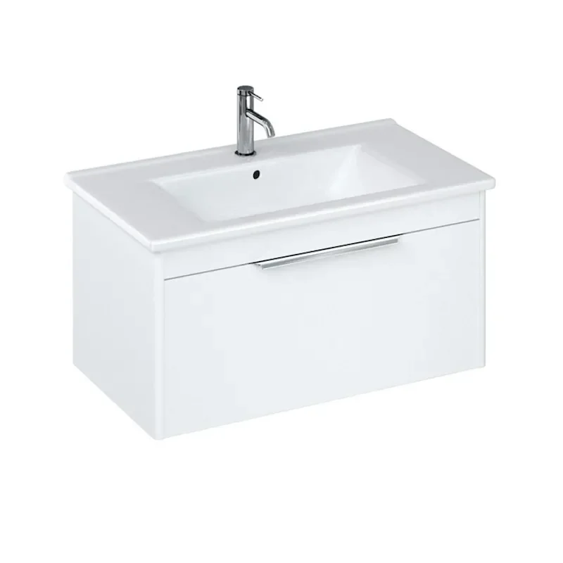 Britton Shoreditch Wall Hung 850mm Vanity Unit White