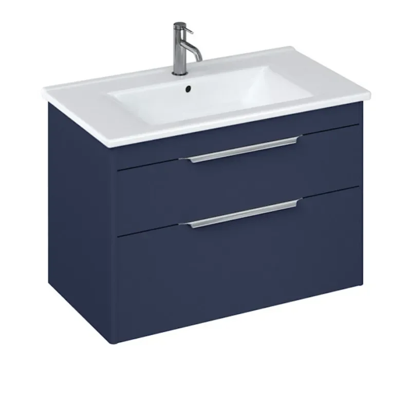 Britton Shoreditch Wall Hung 850mm Vanity Unit Blue