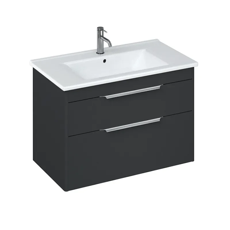 Britton Shoreditch Wall Hung 850mm Vanity Unit Grey
