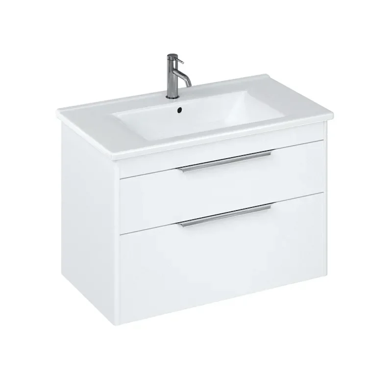 Britton Shoreditch Wall Hung 850mm Vanity Unit White