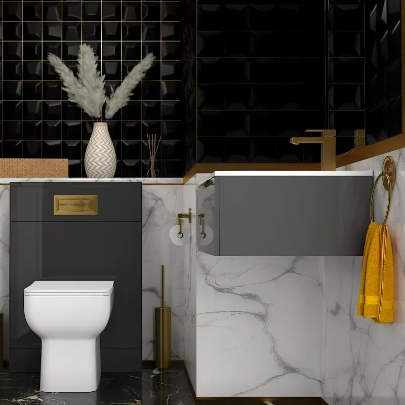 Jivana 600 Wall Vanity Unit Grey