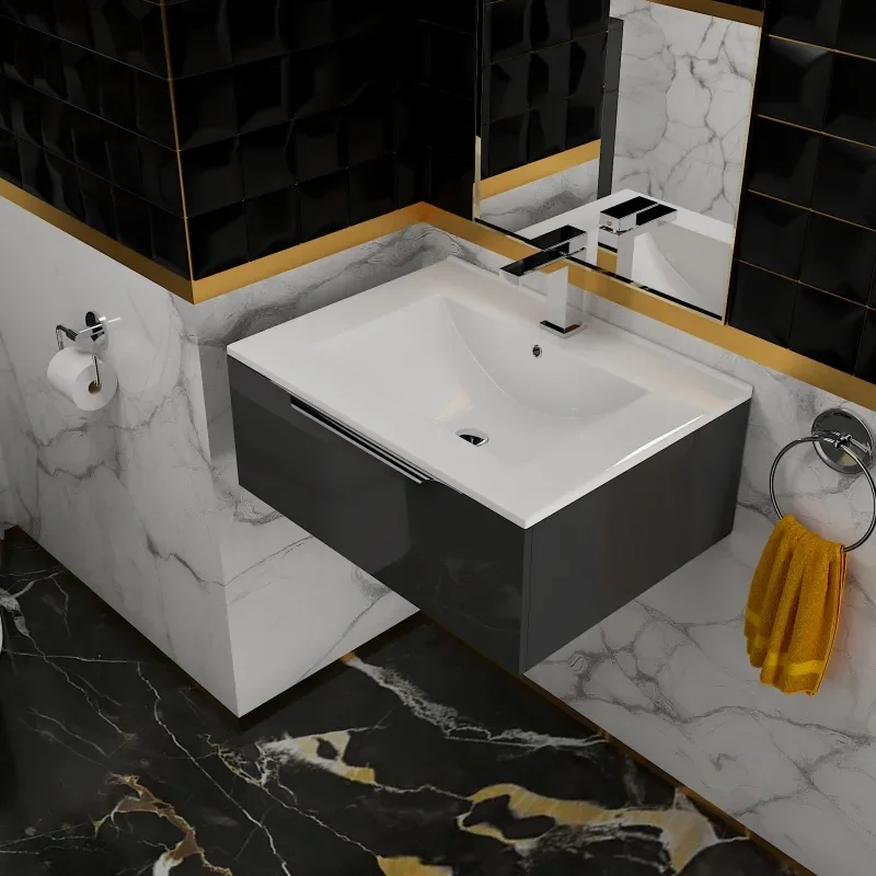 Extra Product Image For Jivana Mm Wall Hung Basin Unit Grey 2