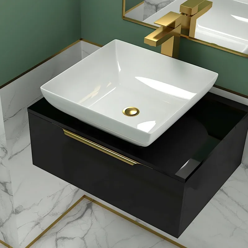 Jivana 600 Wall Countertop Vanity Unit Grey