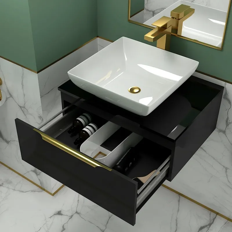 Jivana 600 Wall Countertop Vanity Unit Grey