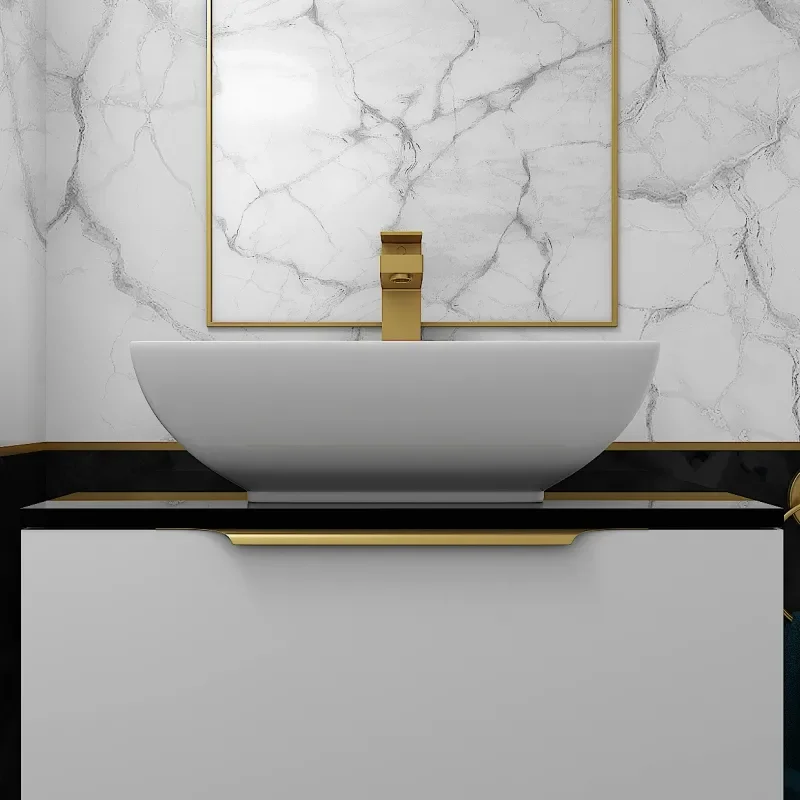 Jivana 600 Wall Countertop Vanity Unit White