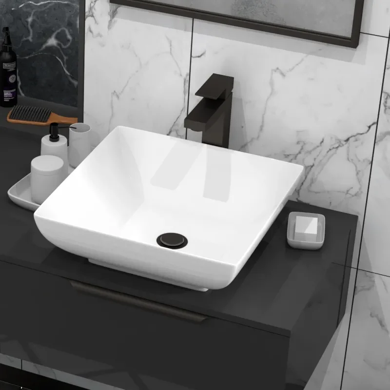 Jivana 1200 Wall Single Countertop Basin Unit Grey