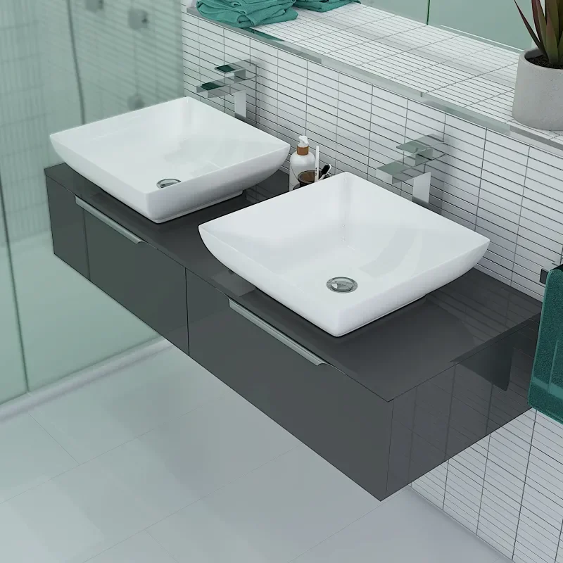 Extra Product Image For Jivana Mm Wall Hung Vanity Unit Grey 2