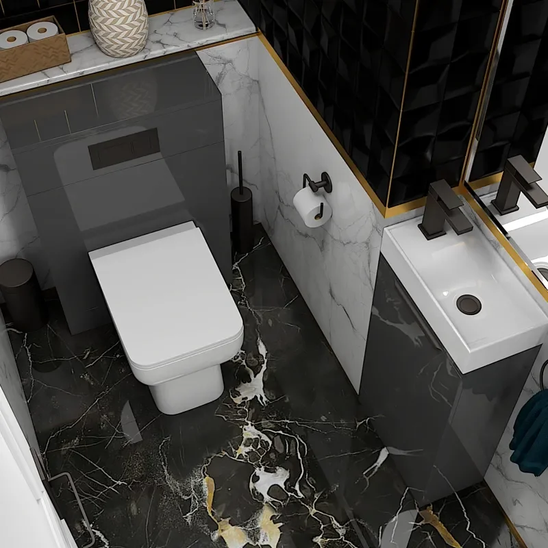 Close up of Back to Wall Toilet (Pan & Seat)