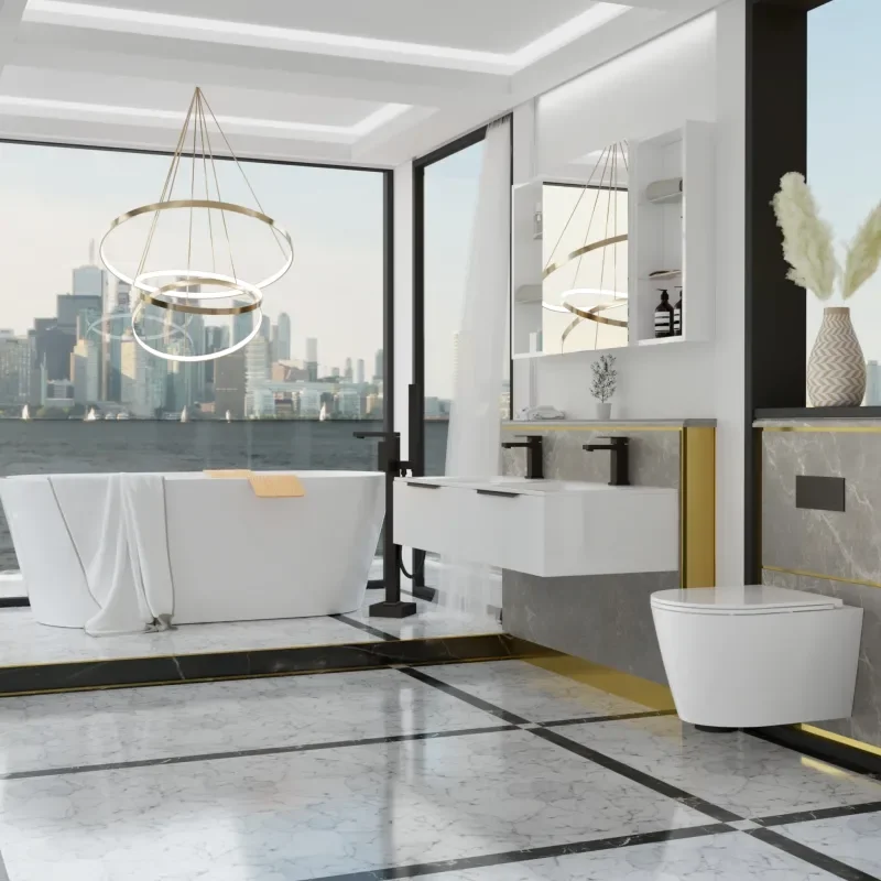 Extra Product Image For Jivana Wall Twin Vanity Unit White 1