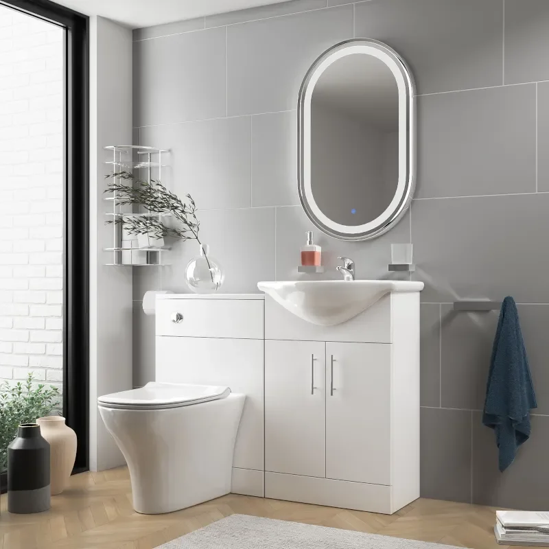 Kiana 1050 Combo Vanity Toilet Unit Gloss White