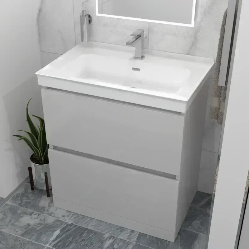 Ashford 800 Grey Bath Suite Vanity Toilet Shower Bath