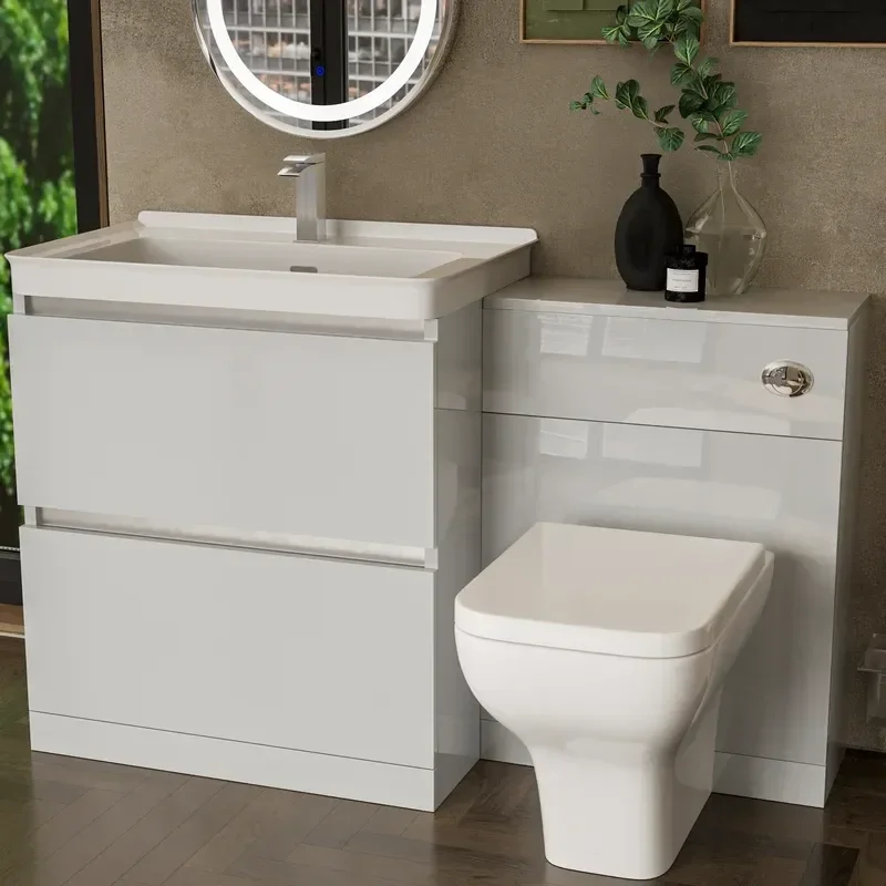 Ashford 800 Grey Basin Unit BTW Toilet Quad Shower