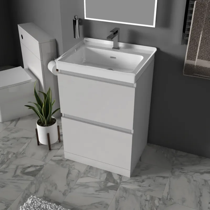 Pearl Grey Vanity Unit with storage