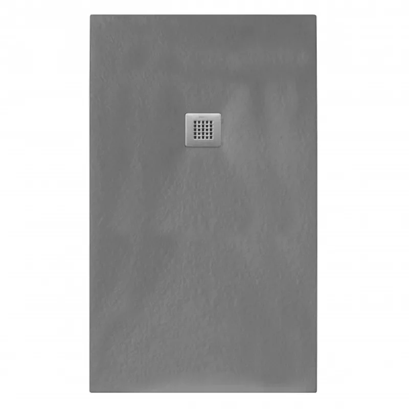 Top view of Stone Resin Shower Tray in Grey