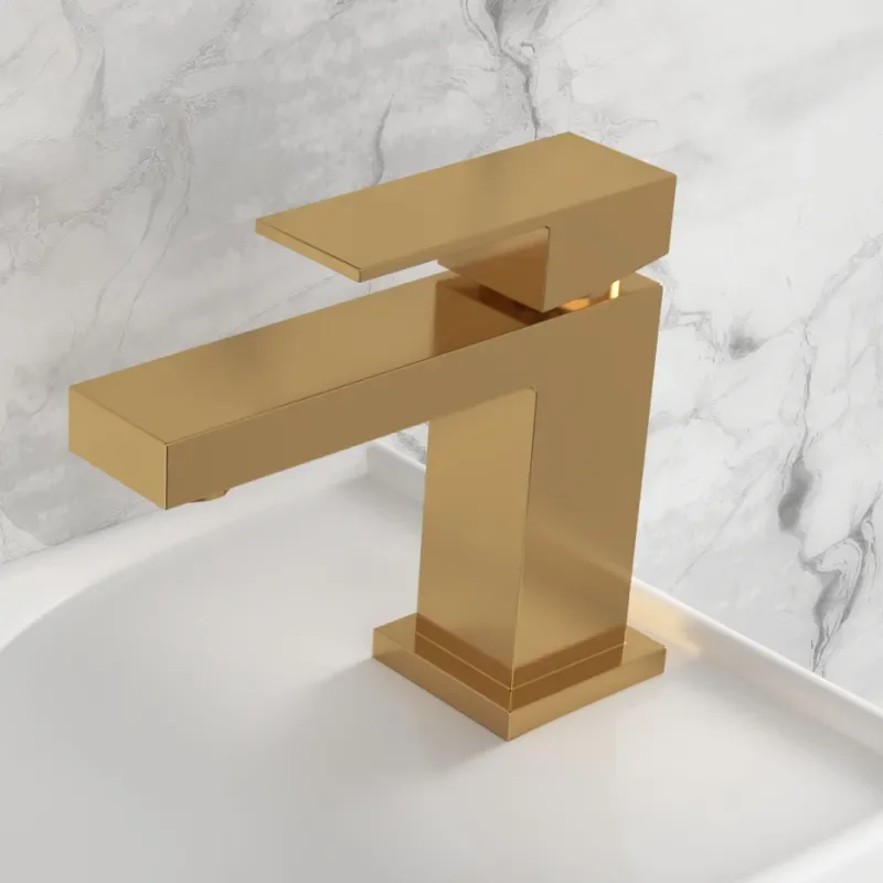 Side view for BC Gold Basin Tap with Single Lever