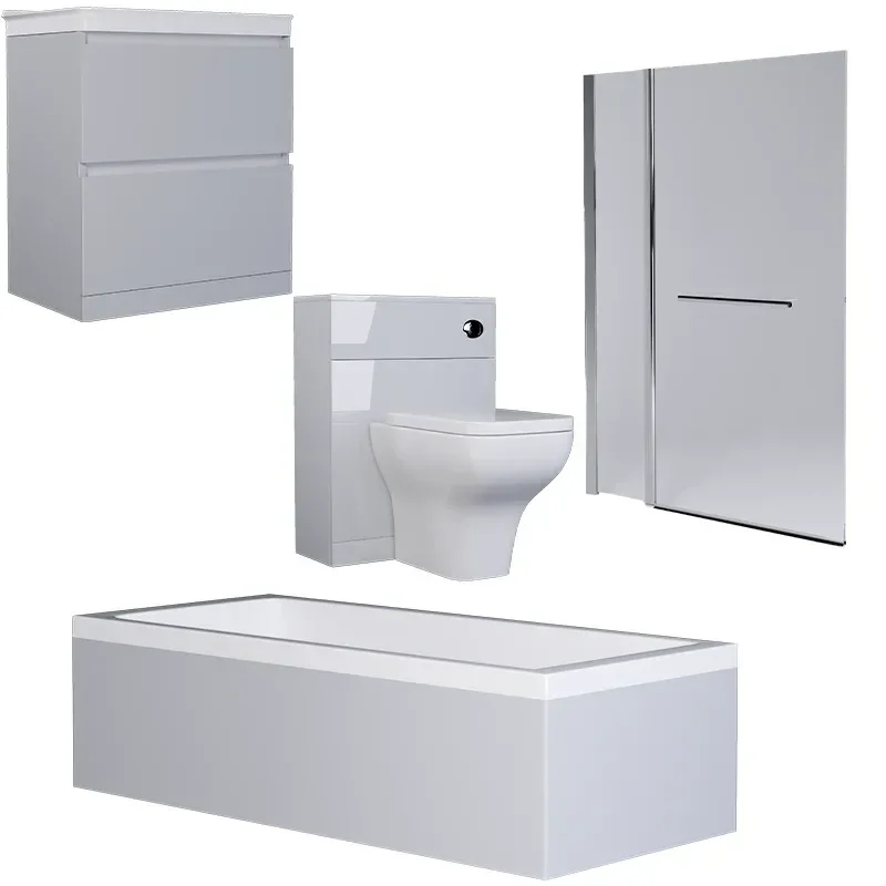 Ashford 800 Bath Suite Grey Basin Unit BTW Toilet