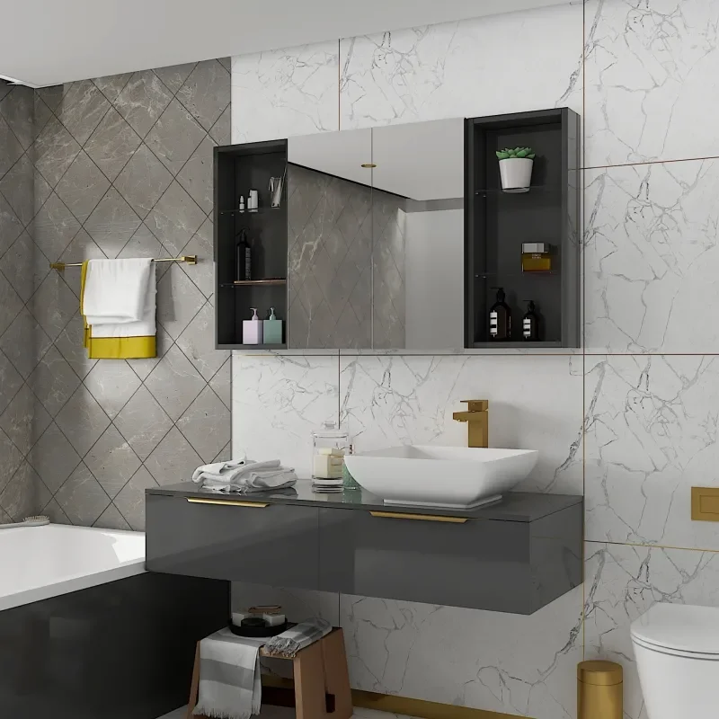 Jivana Suite Straight 1700 Bath 1200 Grey Vanity Wall Hung Toilet