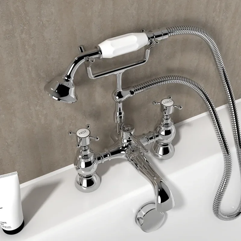 Chester Traditional Shower Bath Mixer Tap Crosshead