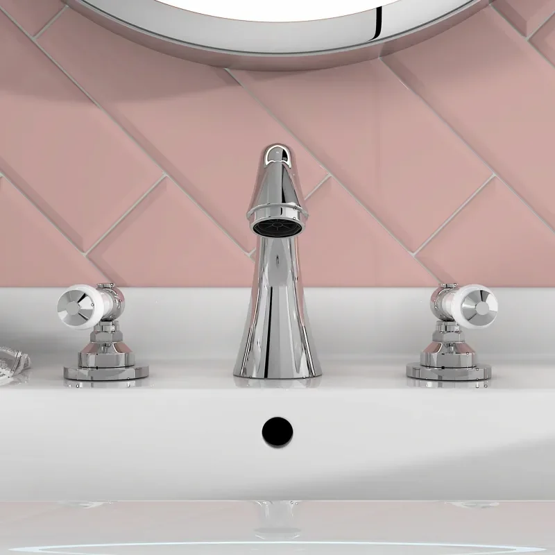 Clarice Traditional Chrome 3 Hole Mixer Tap Lever