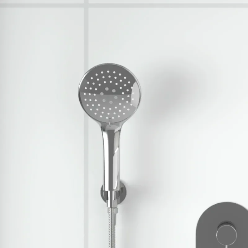 Tweed Round Modern Wall Shower Handset with Hose