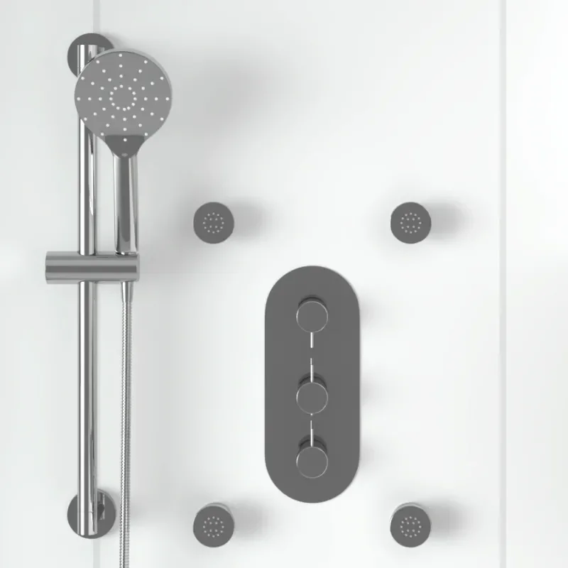 Tweed 3 Way Ceiling Shower Set Head Handset Bath Filler