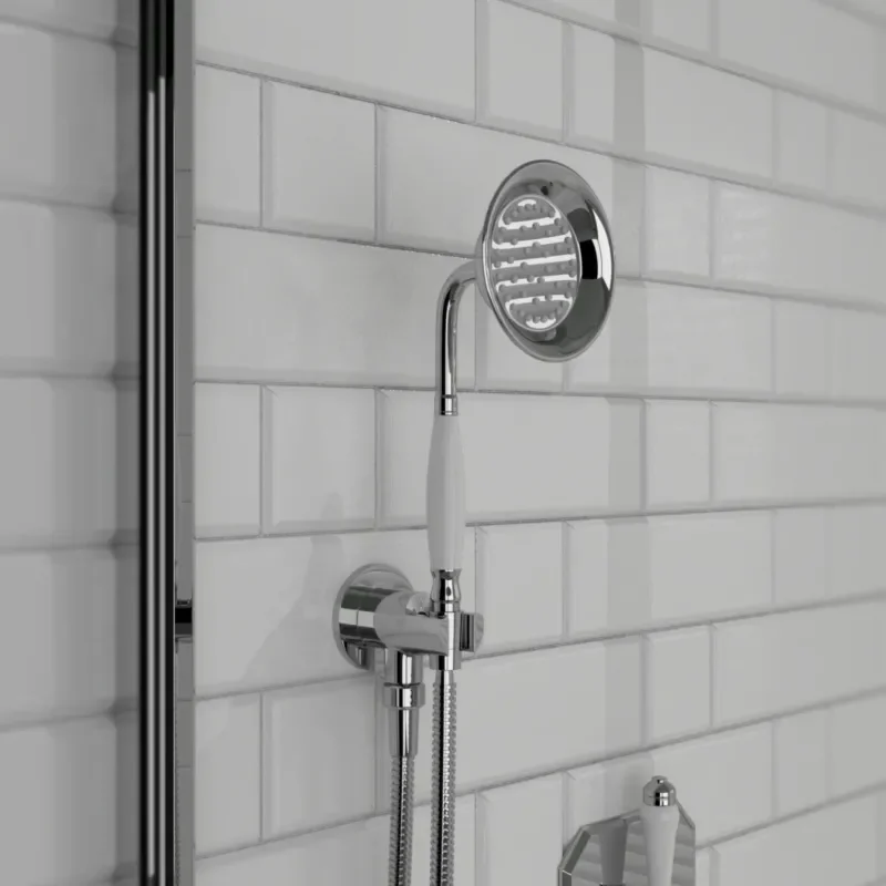 Carmel Traditional 3 Outlet Shower Set Head Handset Bath Spout
