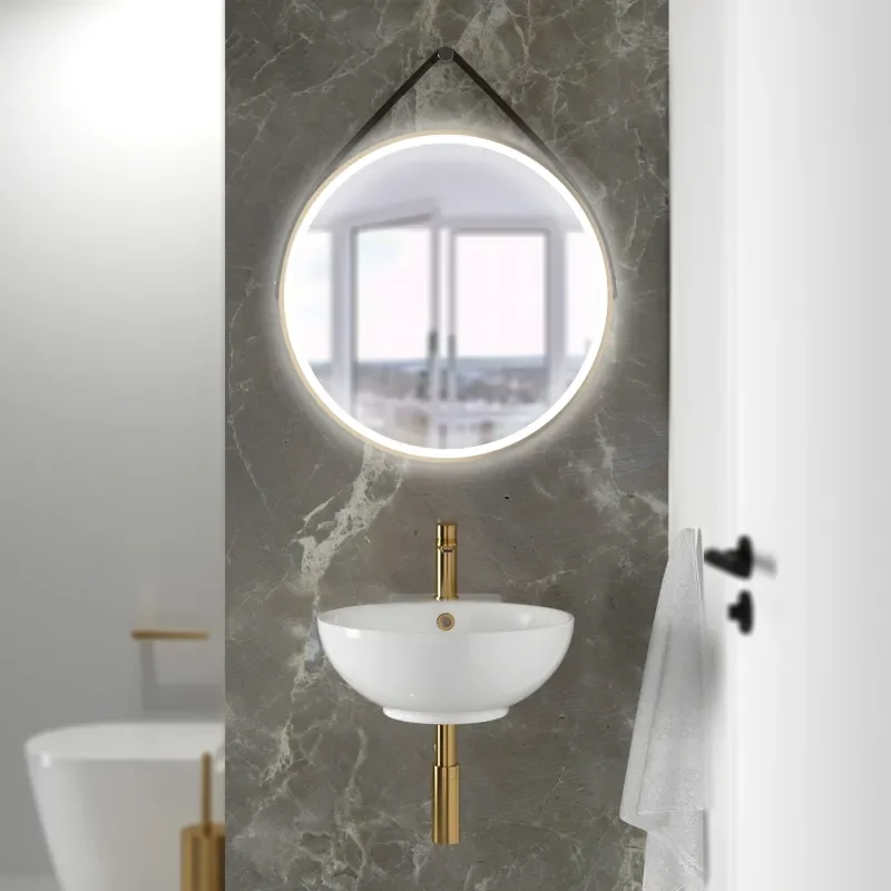 Tesla Round Wash Basin with Gold Tap