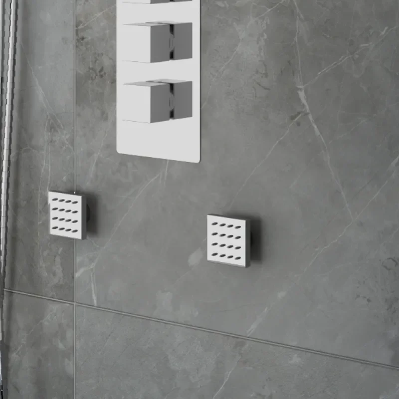 Product Image for Ribble 3 Outlet Shower Set with Shower Head (Wall Mounted), Handset, Bath Filler or Body Jets