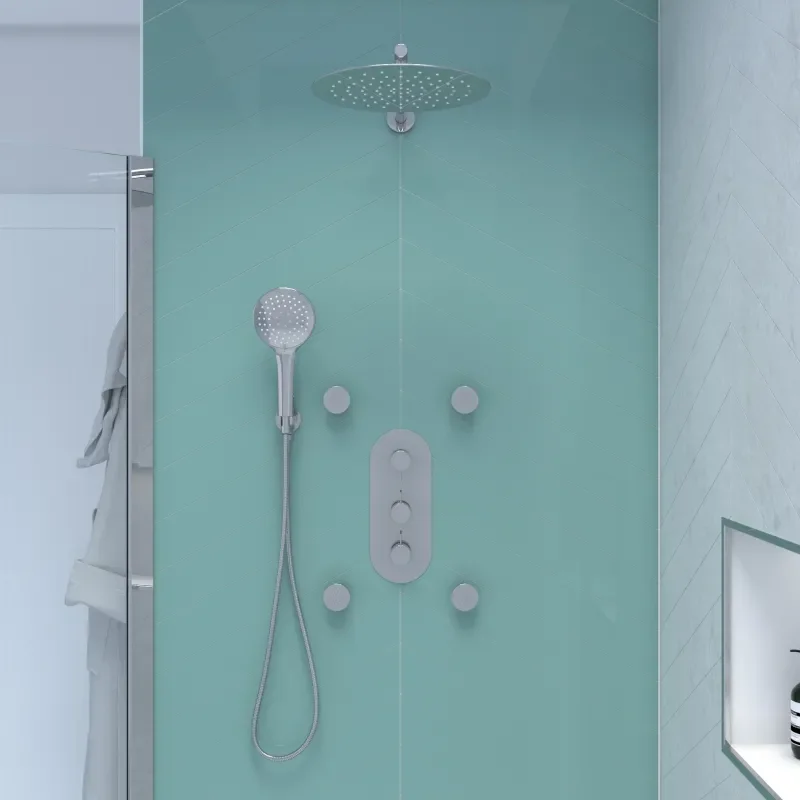 Extra Product Image For Tweed Way Wall Shower Set Head Handset Bracket Bath Filler 1