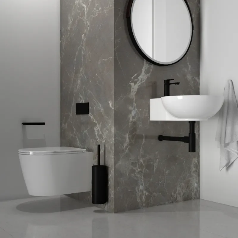 Extra Product Image For Tesla Wall Hung Basin And Toilet Niagra Taps 1