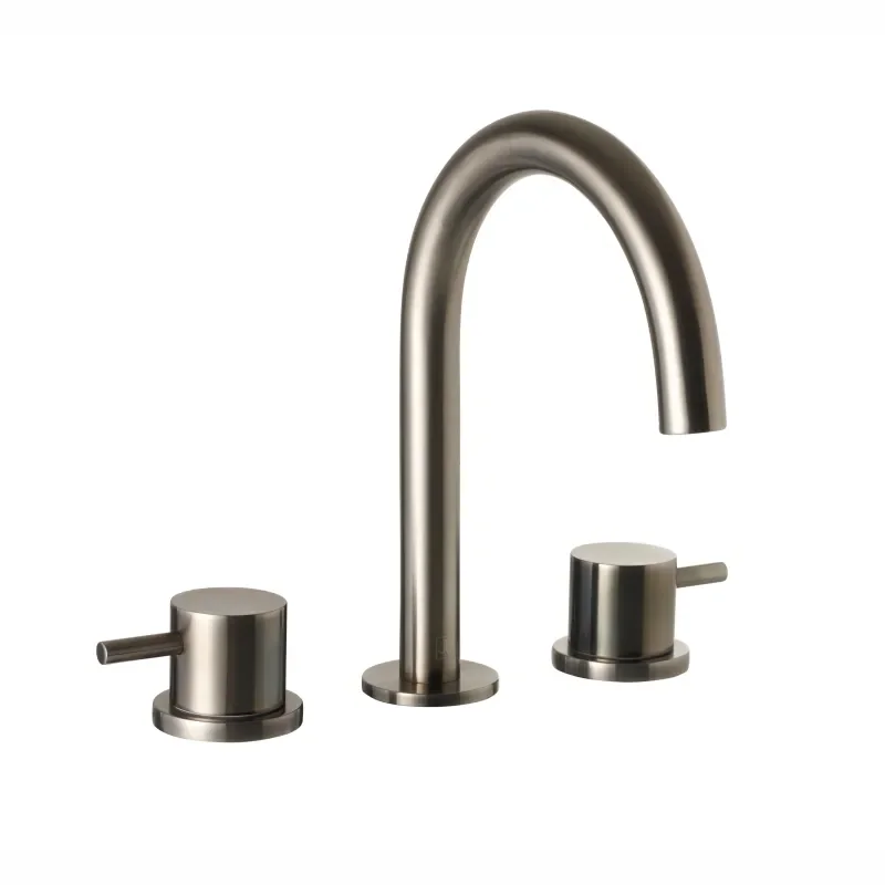 Brushed Black 3 Hole Basin Mixer Tap