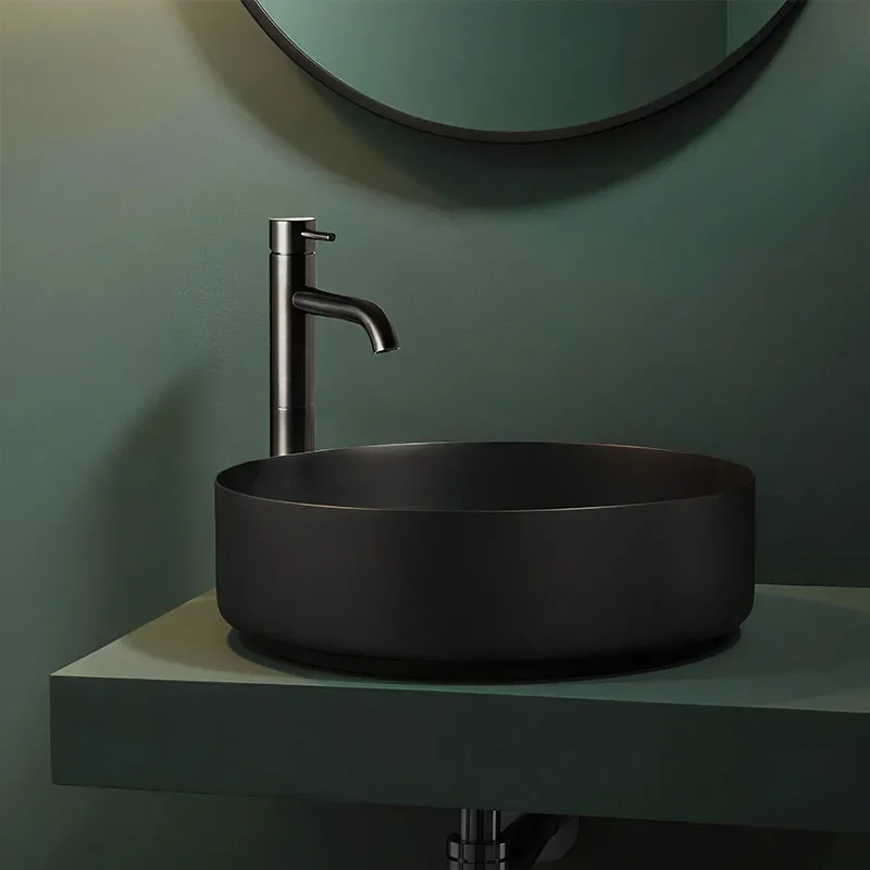 JTP Vos Brushed Black Tall Basin Mixer Tap