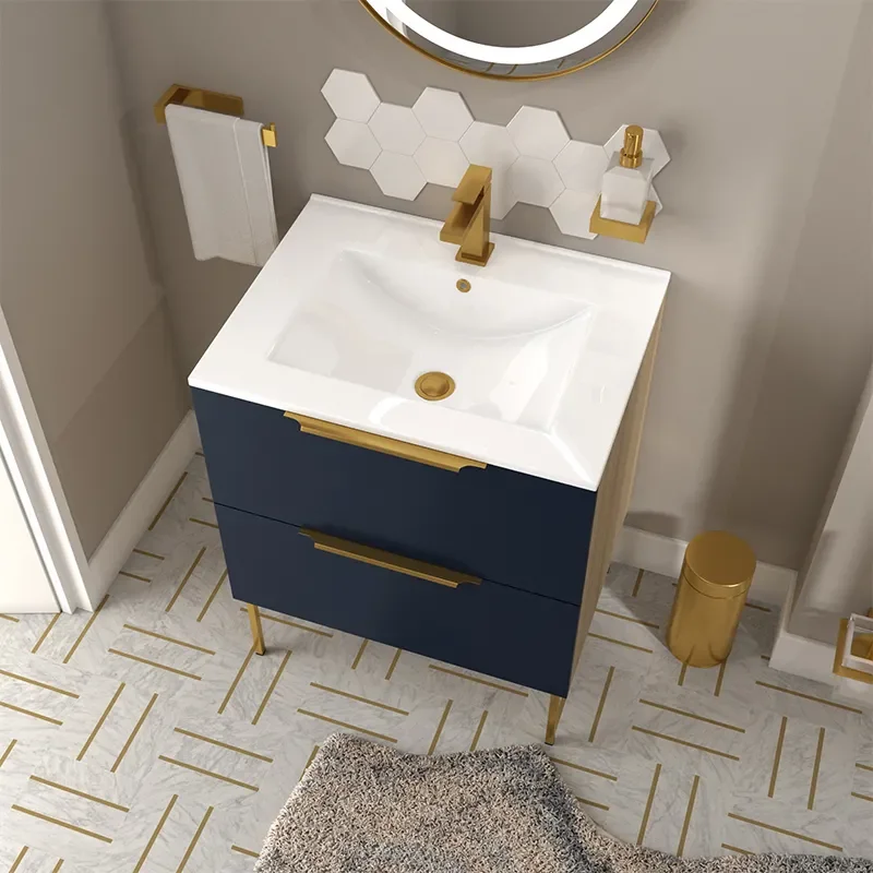 Alani 600 Navy Blue Vanity Unit