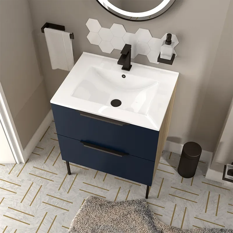 Alani 600 Navy Blue Vanity Unit